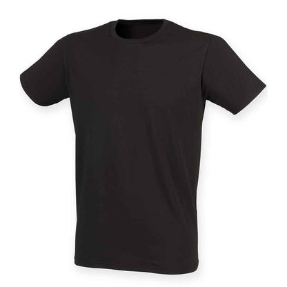 Black - Front - SF Mens Feel Good Stretch T-Shirt