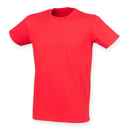 Bright Red - Front - SF Mens Feel Good Stretch T-Shirt