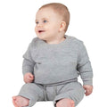 Heather Grey - Side - Larkwood Baby Crew Neck Sweatshirt