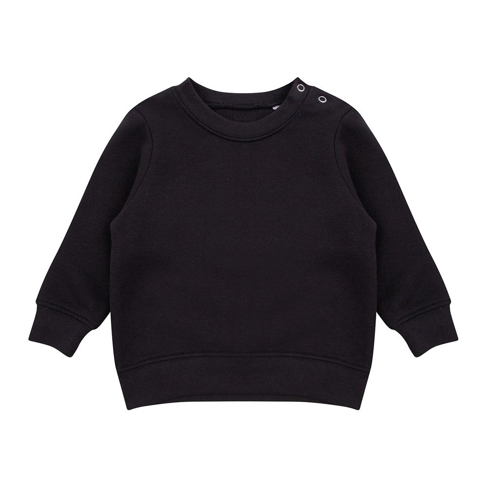 Black - Front - Larkwood Baby Crew Neck Sweatshirt