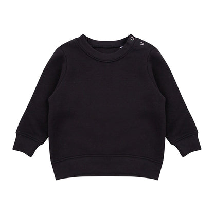 Black - Front - Larkwood Baby Crew Neck Sweatshirt