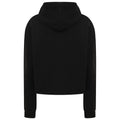 Black - Back - SF Womens-Ladies Slounge Crop Hoodie