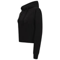 Black - Side - SF Womens-Ladies Slounge Crop Hoodie