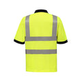 Yellow - Back - Yoko Mens Hi-Vis Polo Shirt