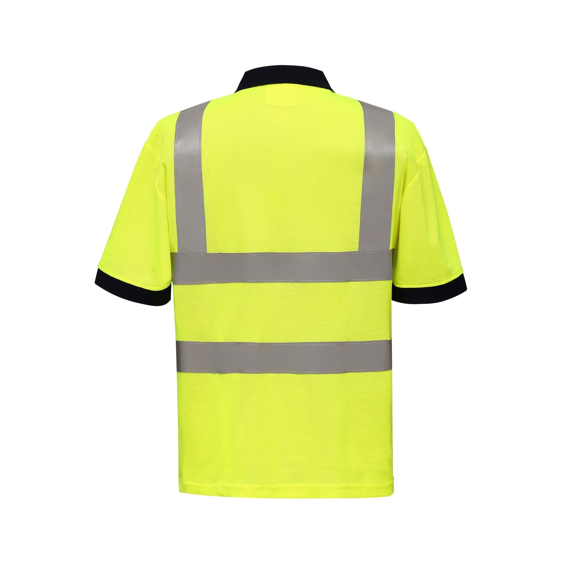Yellow - Back - Yoko Mens Hi-Vis Polo Shirt