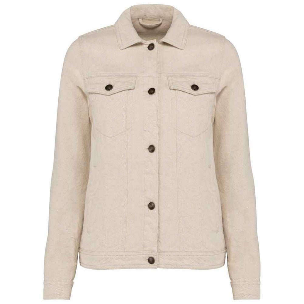 Raw Natural - Front - Native Spirit Womens-Ladies Hemp Jacket