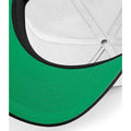 White-Black - Side - Beechfield Original Flat Peak Snapback Cap