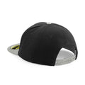 Black-Grey - Back - Beechfield Original Flat Peak Snapback Cap