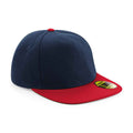French Navy-Classic Red - Front - Beechfield Original Flat Peak Snapback Cap