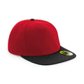 Classic Red-Black - Front - Beechfield Original Flat Peak Snapback Cap