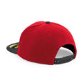 Classic Red-Black - Back - Beechfield Original Flat Peak Snapback Cap