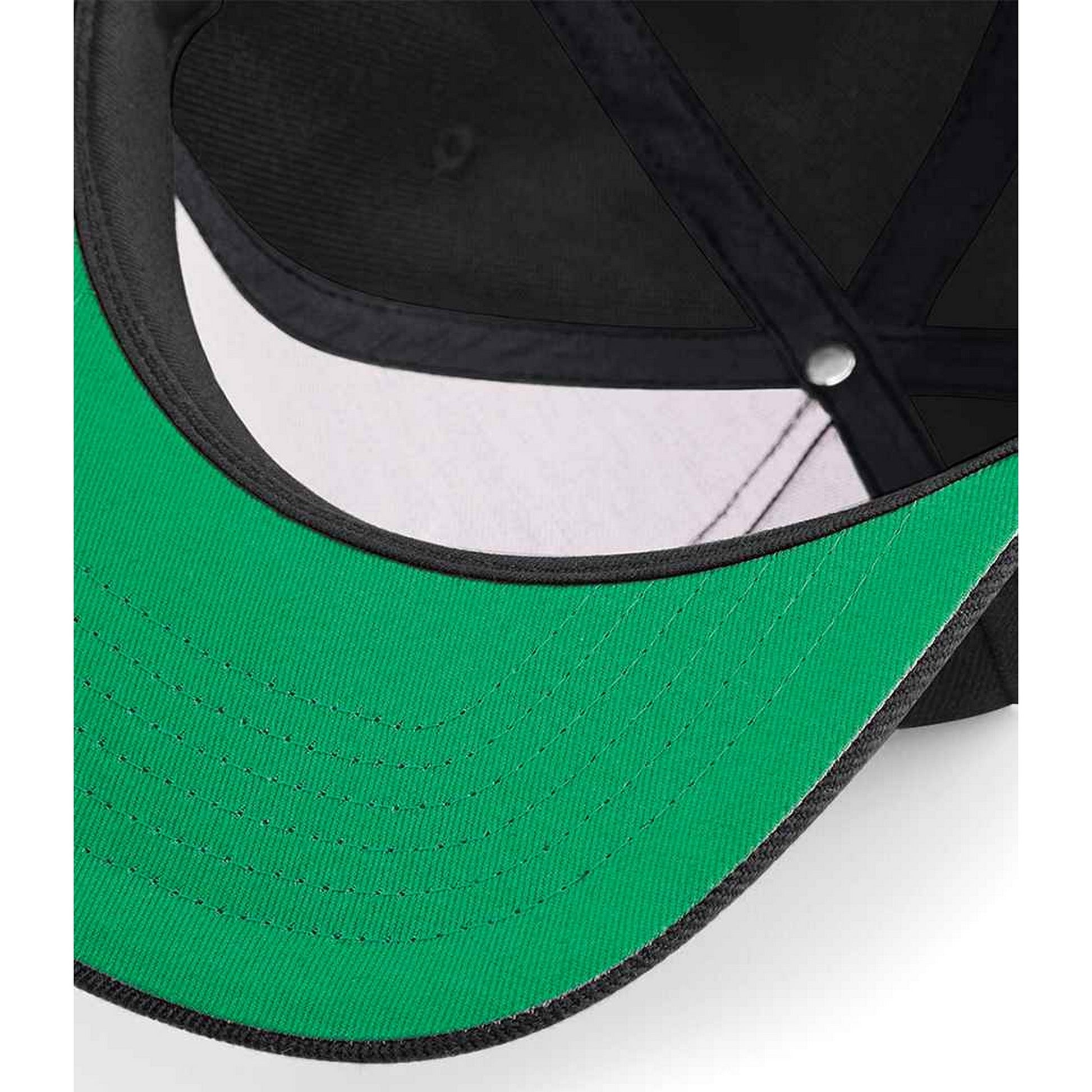 Black-Black - Side - Beechfield Original Flat Peak Snapback Cap