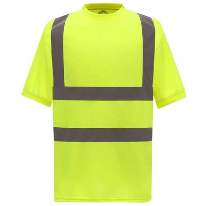 Yellow - Front - Yoko Unisex Adult Hi-Vis T-Shirt