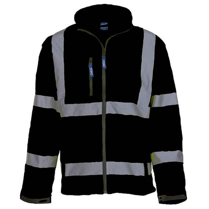 Black - Front - Yoko Unisex Adult Hi-Vis Soft Shell Jacket