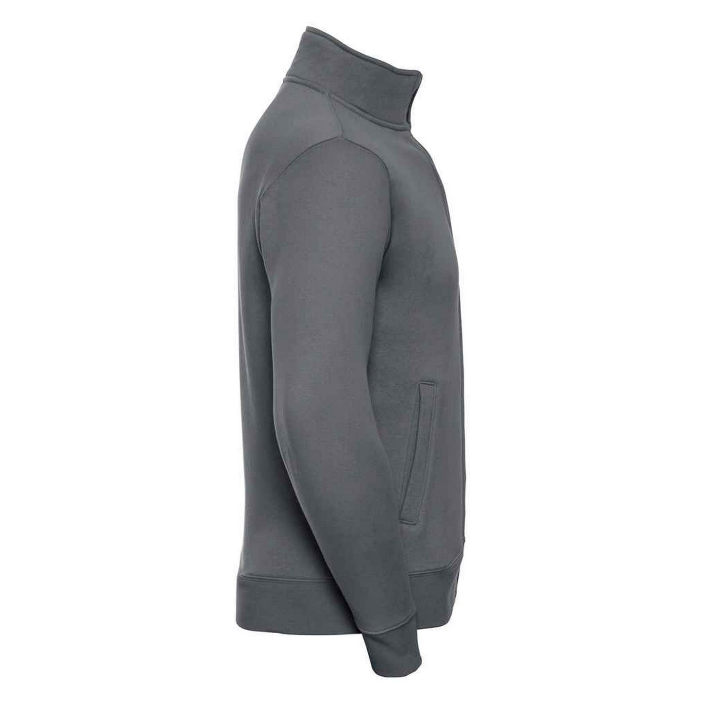 Convoy Grey - Side - Russell Mens Authentic Sweat Jacket