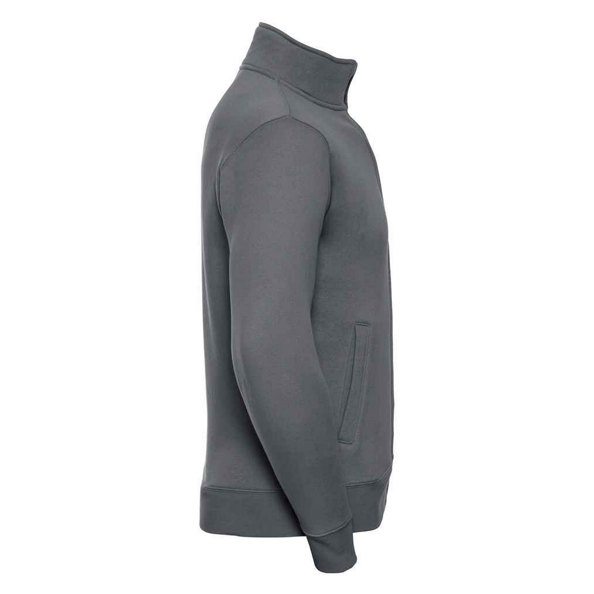 Convoy Grey - Side - Russell Mens Authentic Sweat Jacket