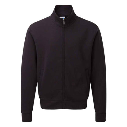 Black - Front - Russell Mens Authentic Sweat Jacket