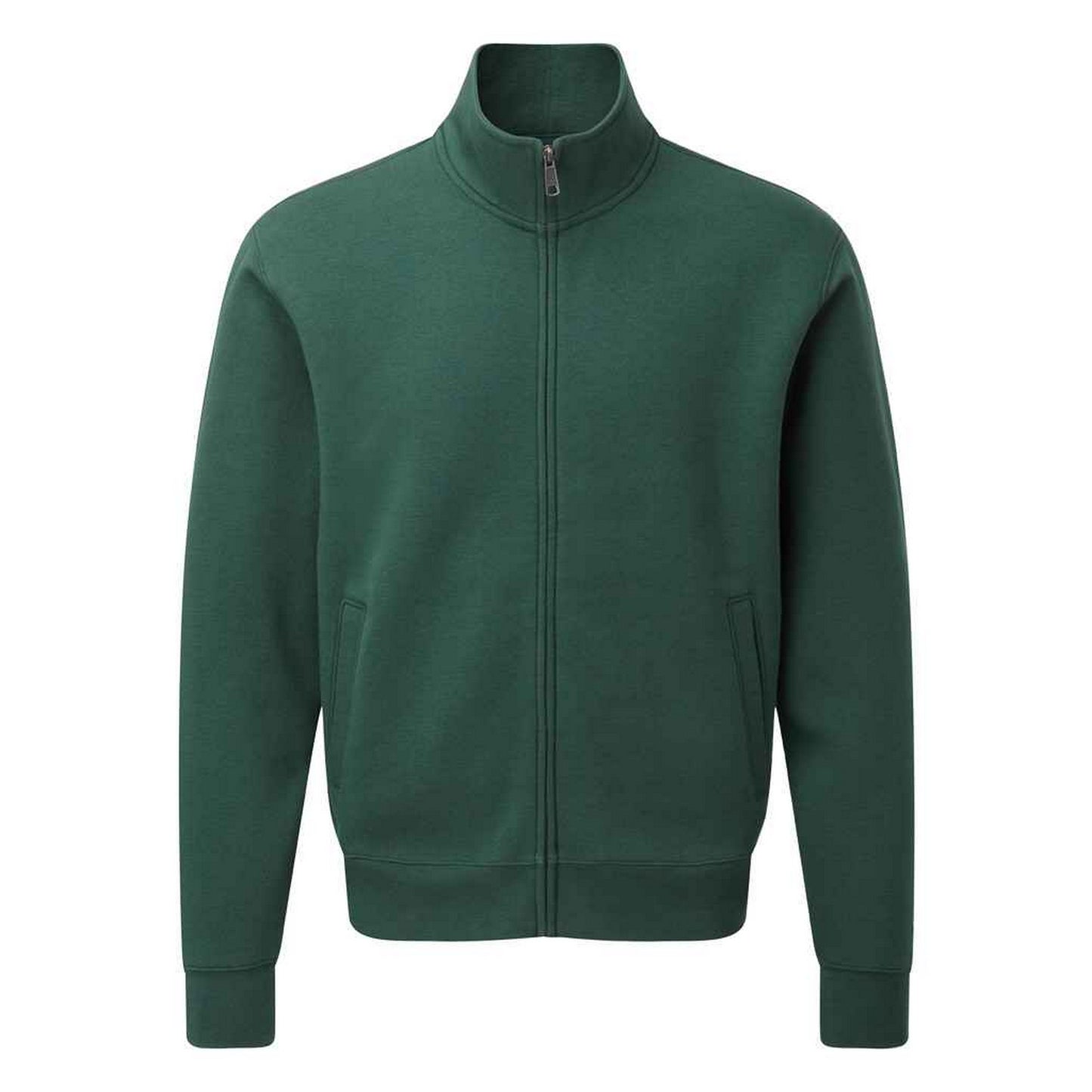 Bottle Green - Front - Russell Mens Authentic Sweat Jacket