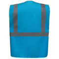 Sapphire Blue - Back - Yoko Unisex Adult Executive Hi-Vis Waistcoat