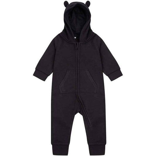 Black - Front - Larkwood Toddler Fleece All-In-One Nightwear