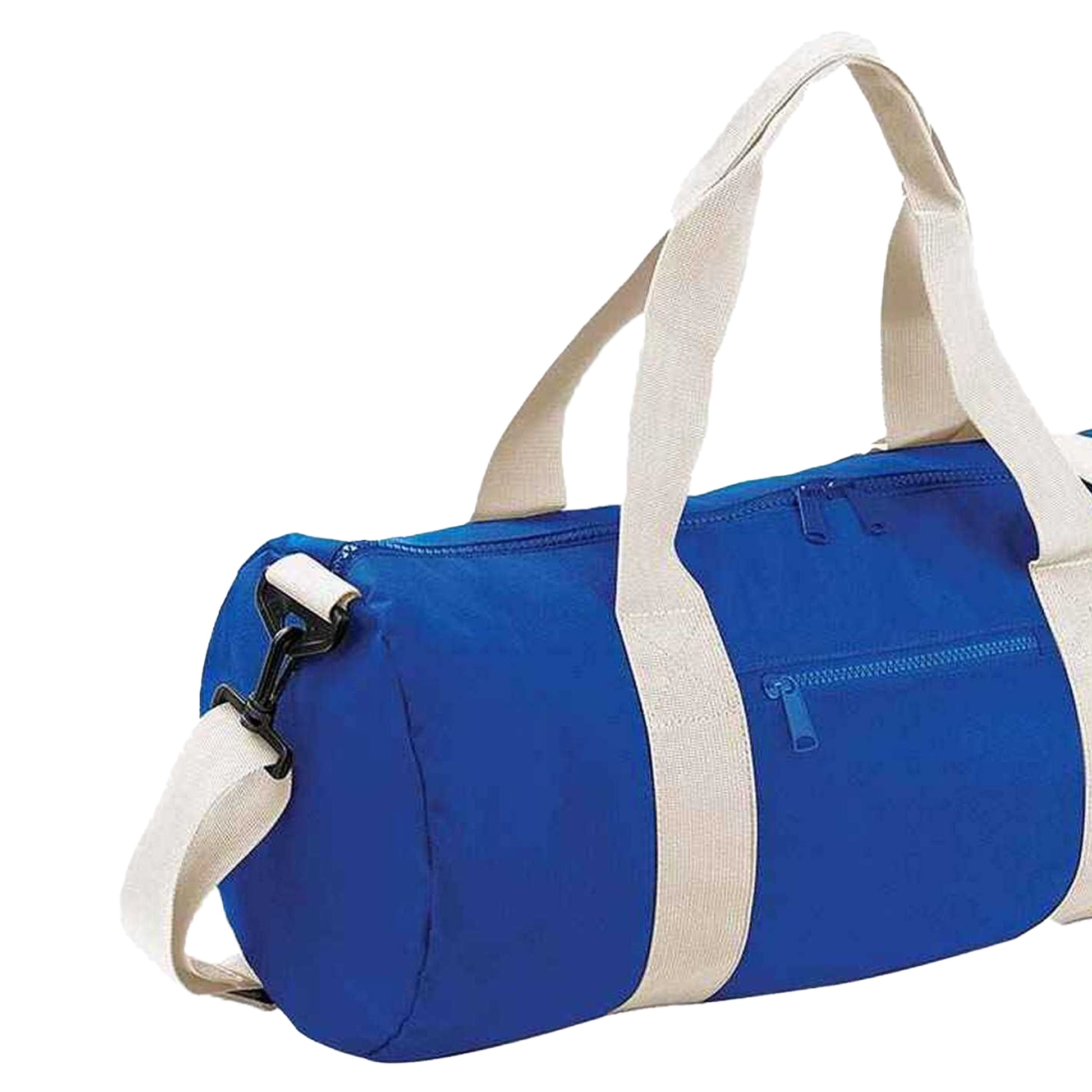 Bright Royal Blue-Off White - Back - Bagbase Original Duffle Bag
