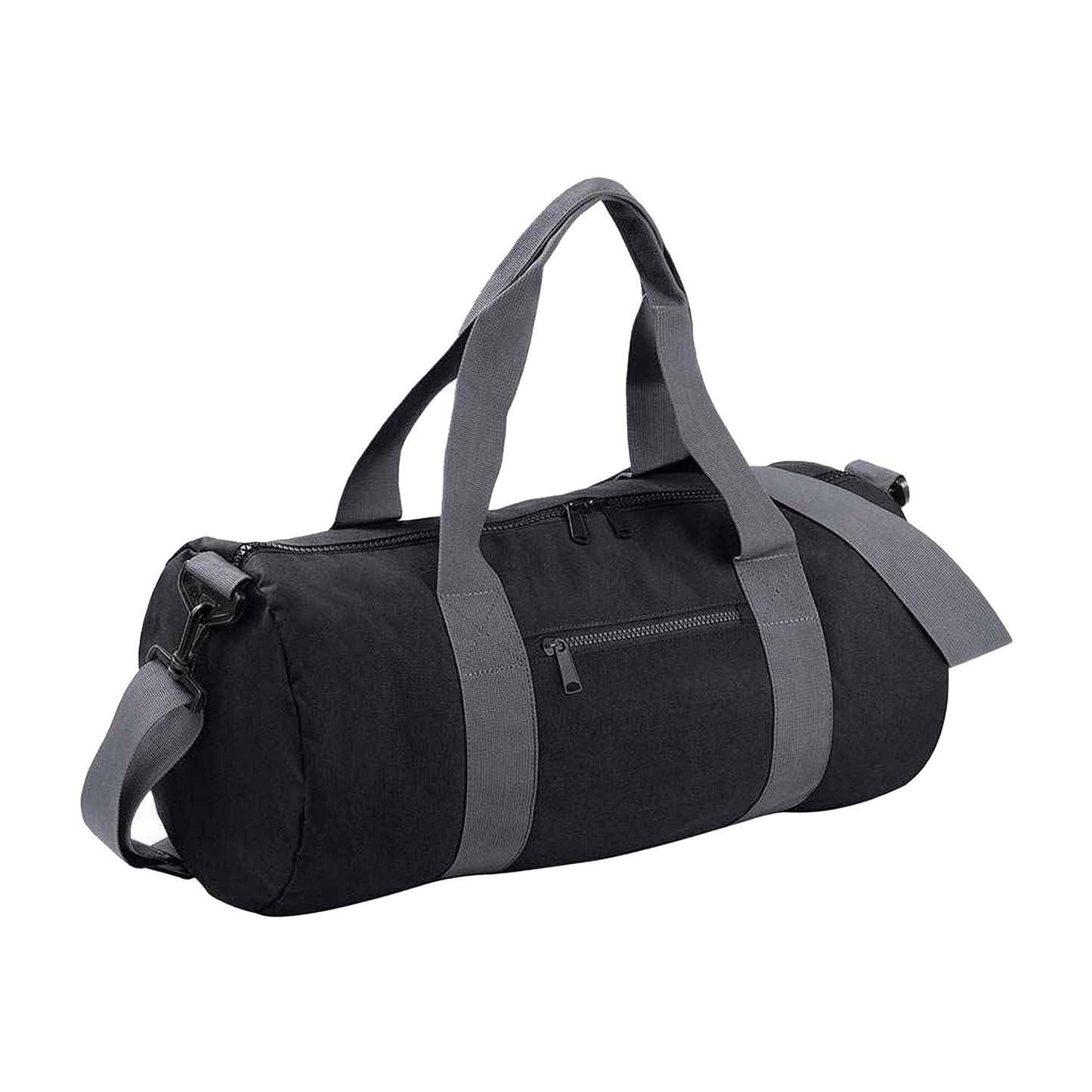 Black-Grey - Front - Bagbase Original Duffle Bag