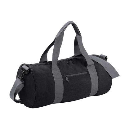 Black-Grey - Front - Bagbase Original Duffle Bag