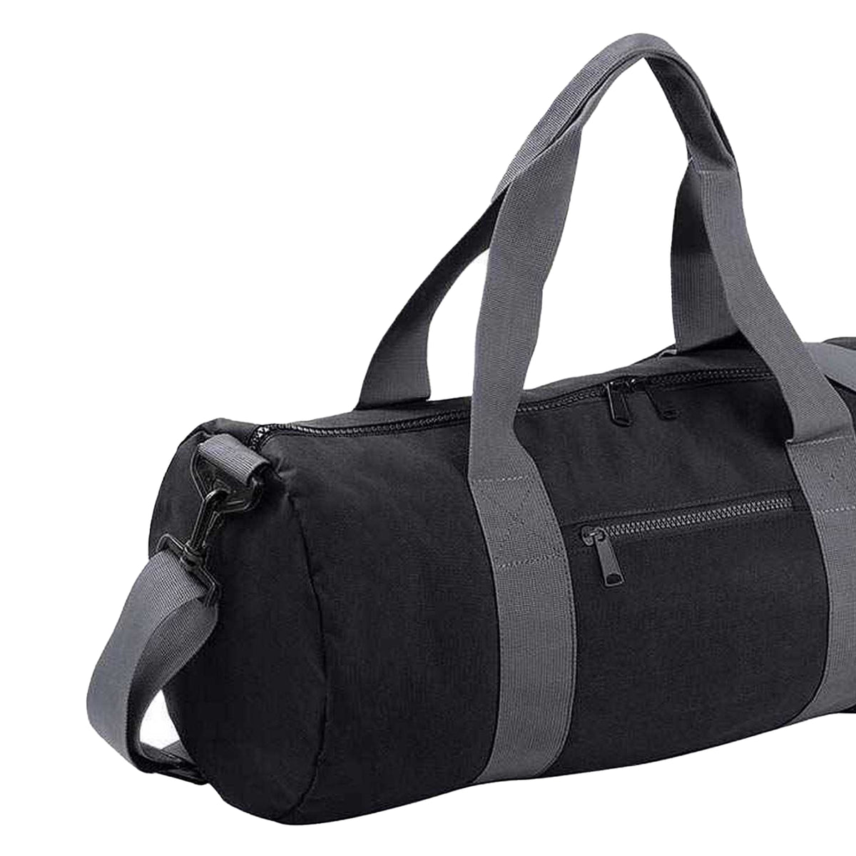 Black-Grey - Back - Bagbase Original Duffle Bag