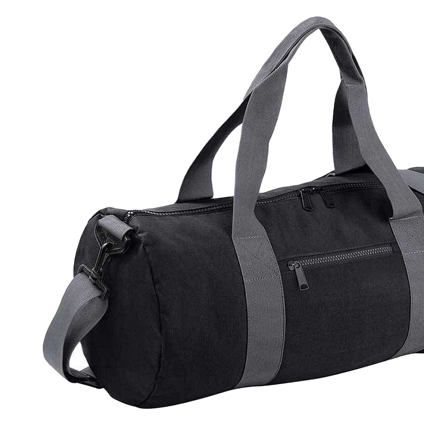 Black-Grey - Back - Bagbase Original Duffle Bag