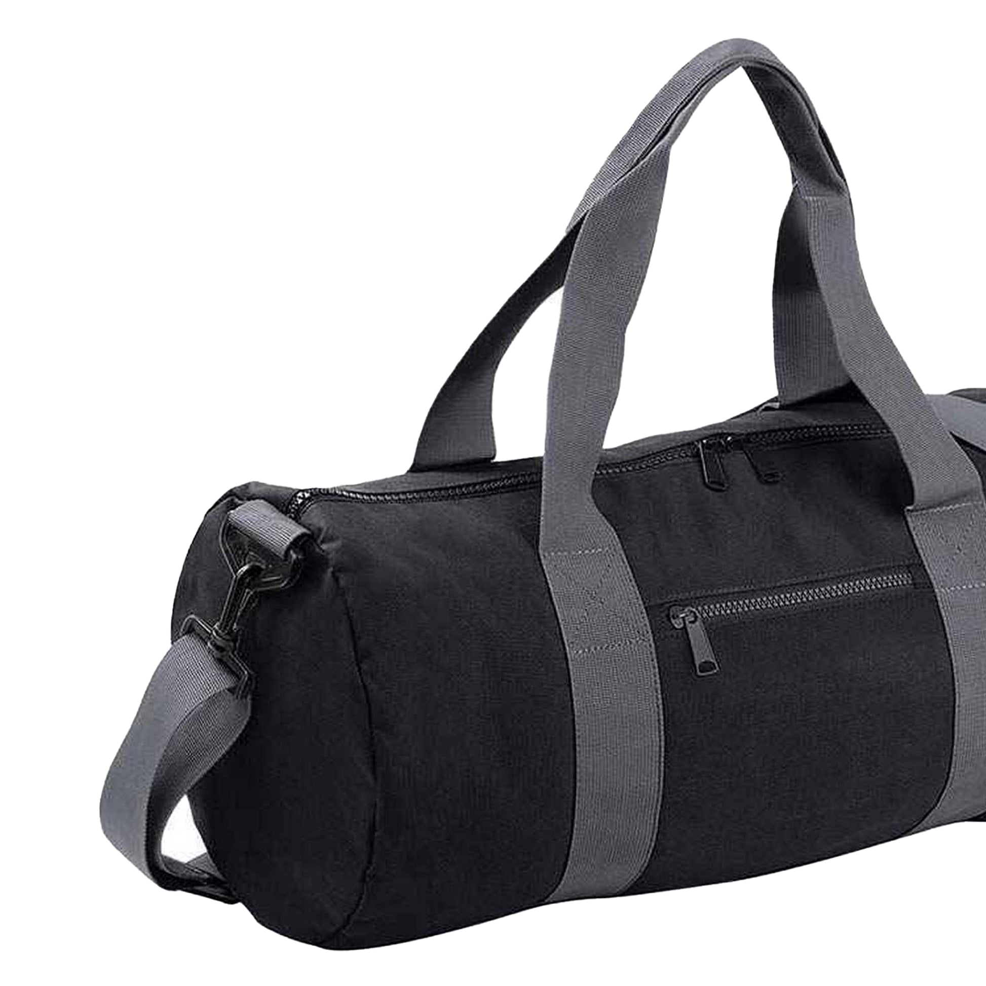 Black-Grey - Back - Bagbase Original Duffle Bag