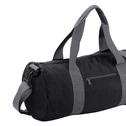 Black-Grey - Back - Bagbase Original Duffle Bag