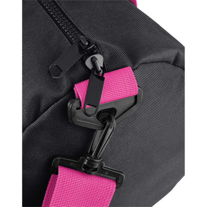 Black-Fuchsia - Side - Bagbase Original Duffle Bag
