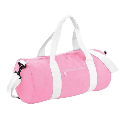 Classic Pink-White - Front - Bagbase Original Duffle Bag