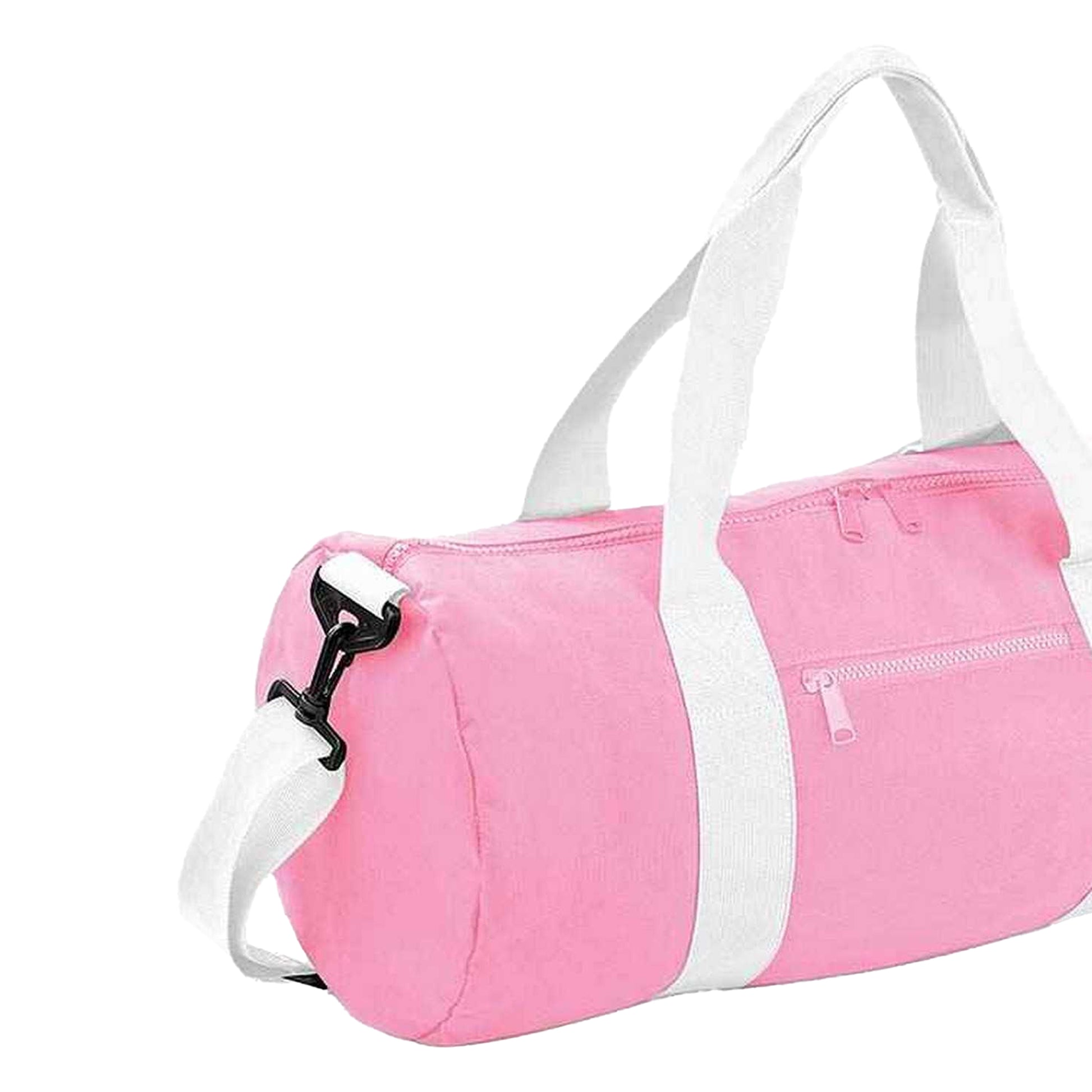 Classic Pink-White - Back - Bagbase Original Duffle Bag