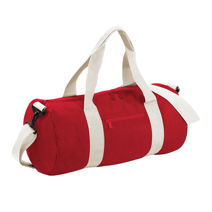 Classic Red-Off White - Front - Bagbase Original Duffle Bag