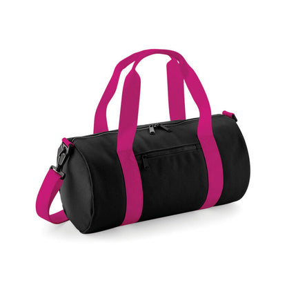 Black-Fuchsia - Front - Bagbase Original Duffle Bag