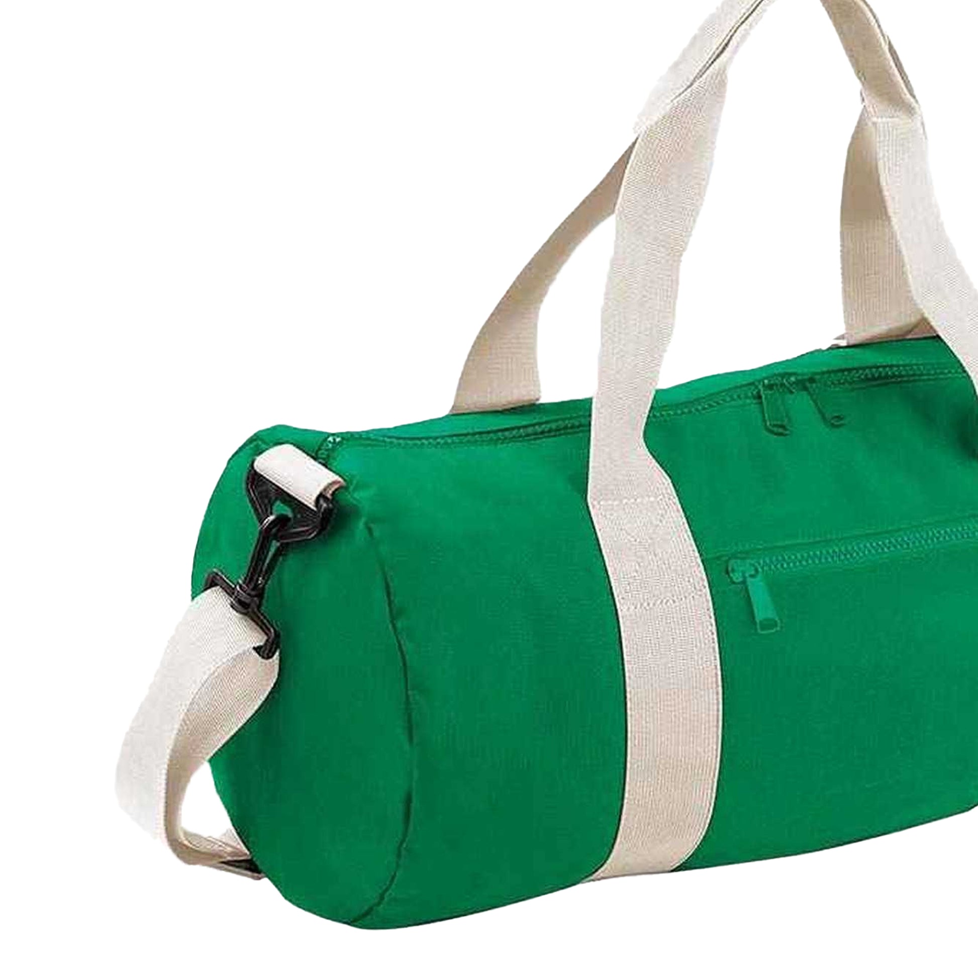 Kelly Green-Off White - Back - Bagbase Original Duffle Bag