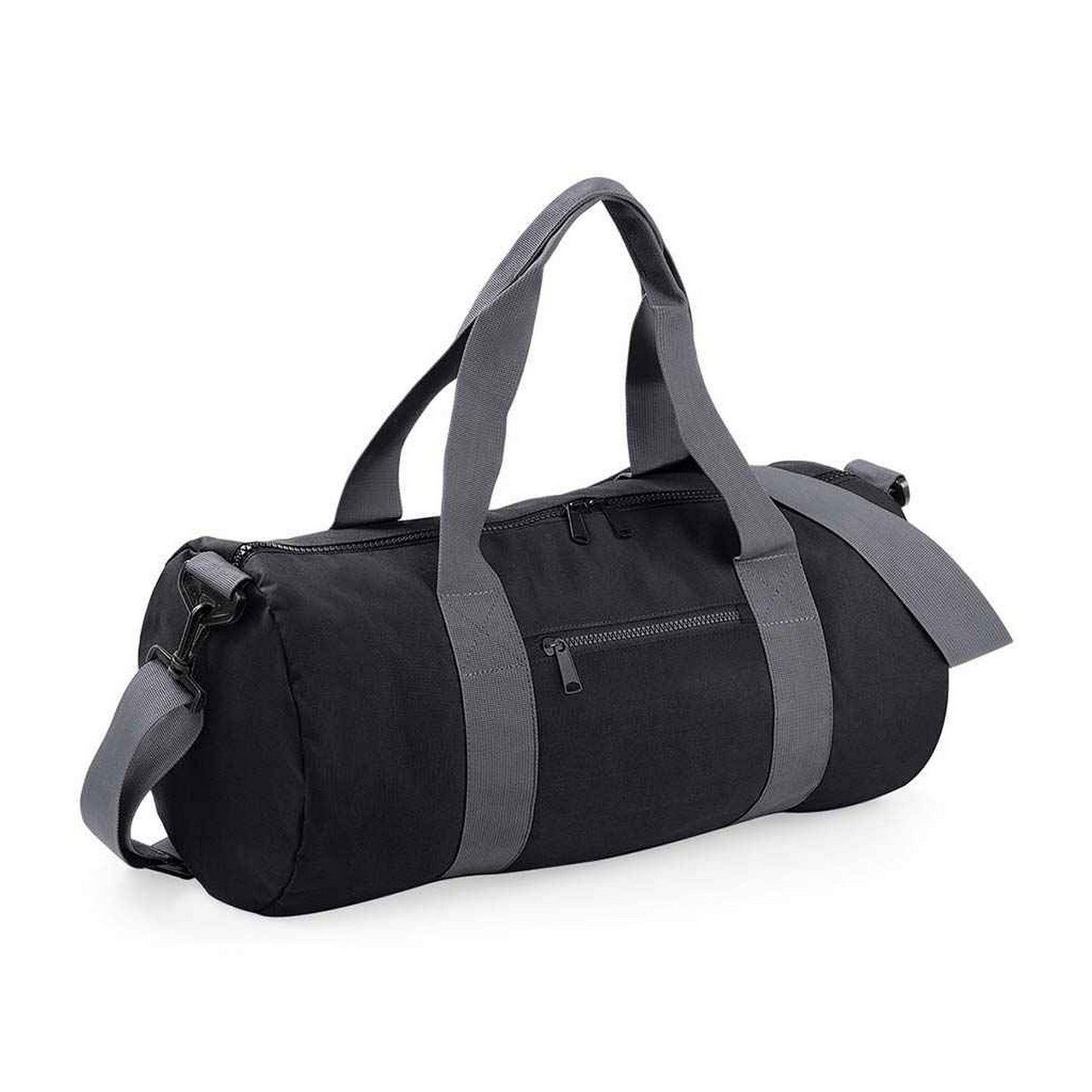 Black-Grey - Front - Bagbase Original Duffle Bag