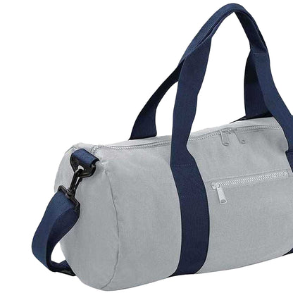 Light Grey-French Navy - Back - Bagbase Original Duffle Bag
