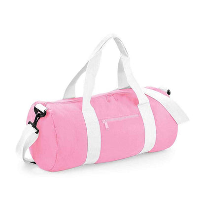 Classic Pink-White - Front - Bagbase Original Duffle Bag