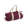 Burgundy-Off White - Front - Bagbase Original Duffle Bag