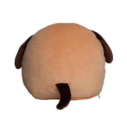 Brown - Back - Mumbles Squidgy Dog Plush Toy