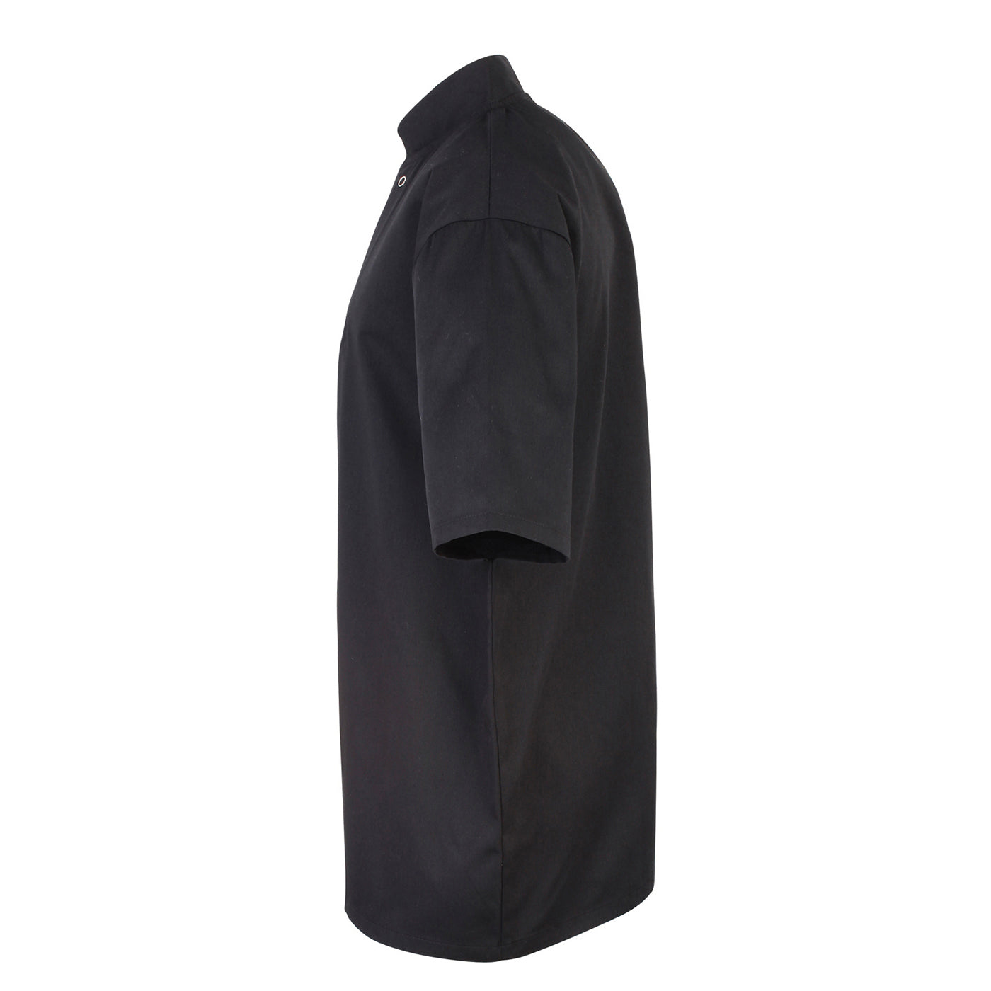 Black - Side - Premier Unisex Adult Stud Front Short-Sleeved Chef Jacket