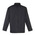 Black - Back - Premier Unisex Adult Stud Front Long-Sleeved Chef Jacket