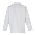 White - Back - Premier Unisex Adult Stud Front Long-Sleeved Chef Jacket