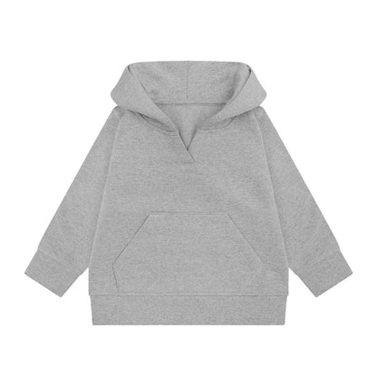 Heather Grey - Front - Larkwood Childrens-Kids Sustainable Hoodie