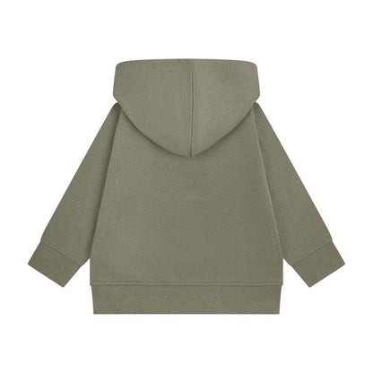 Khaki Green - Back - Larkwood Childrens-Kids Sustainable Hoodie