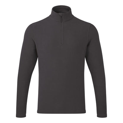 Dark Grey - Front - Premier Unisex Adult Recyclight Quarter Zip Fleece