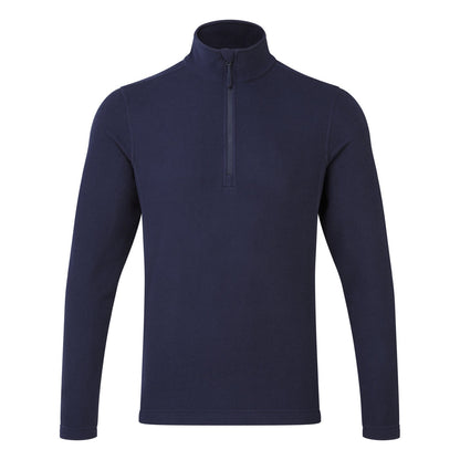 Navy - Front - Premier Unisex Adult Recyclight Quarter Zip Fleece