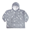 Grey - Front - Brand Lab Childrens-Kids Glow In The Dark Oversized Hoodie Blanket